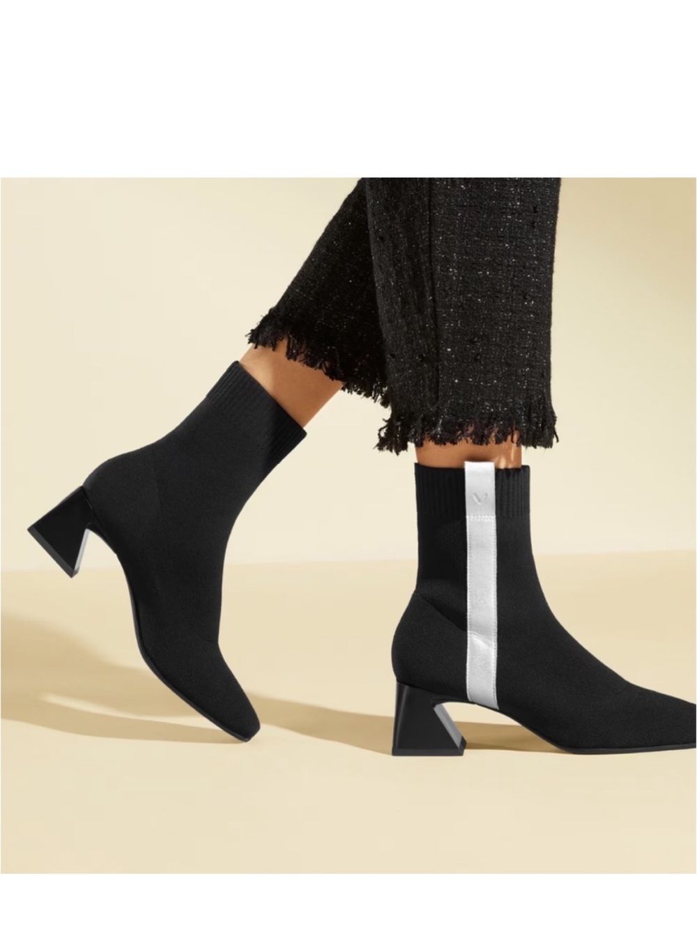 VIVAIA Rafaella Square-Toe Water-Repellent Heeled Boots 9.5